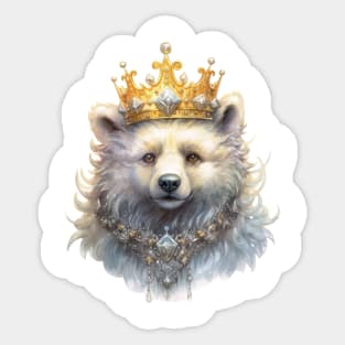 Polar Bear King Sticker